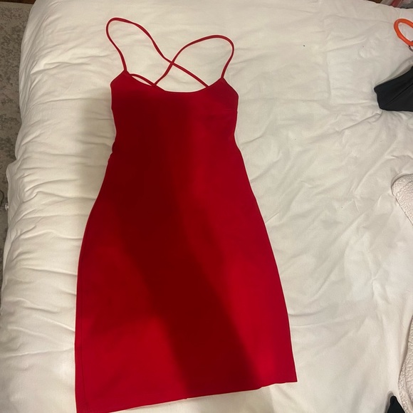 Red Superdown Mini Dress - Picture 2 of 3